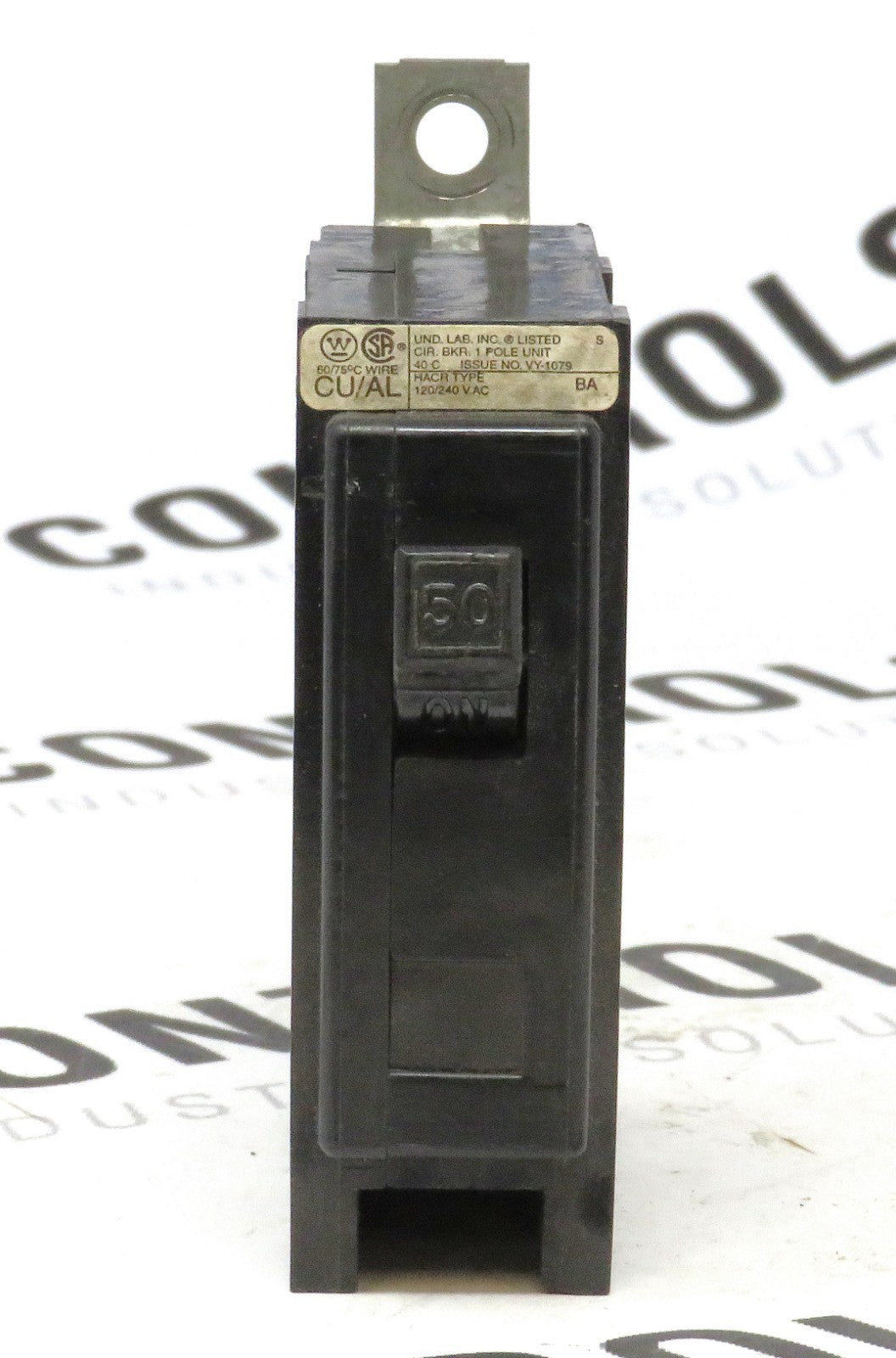Eaton Westinghouse BA1050 Circuit Breaker 1P 50A 120/240VAC Type BA Quicklag2