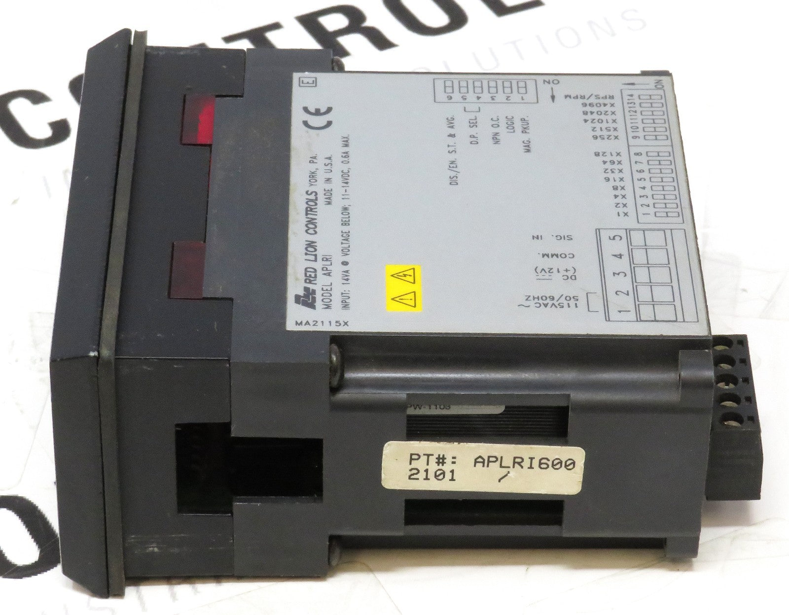 Red Lion APLRI600 Time Interval Rate Indicator 6-Digit Display 115VAC2