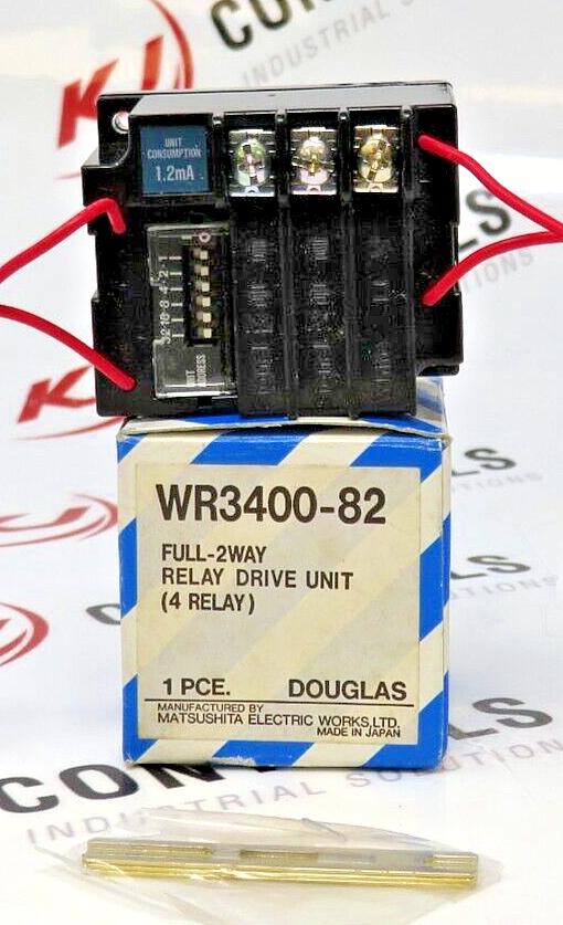 Panasonic WR3400-82 Full-2-Way Relay Drive Unit with WR3991-8 DIN Rail Mount