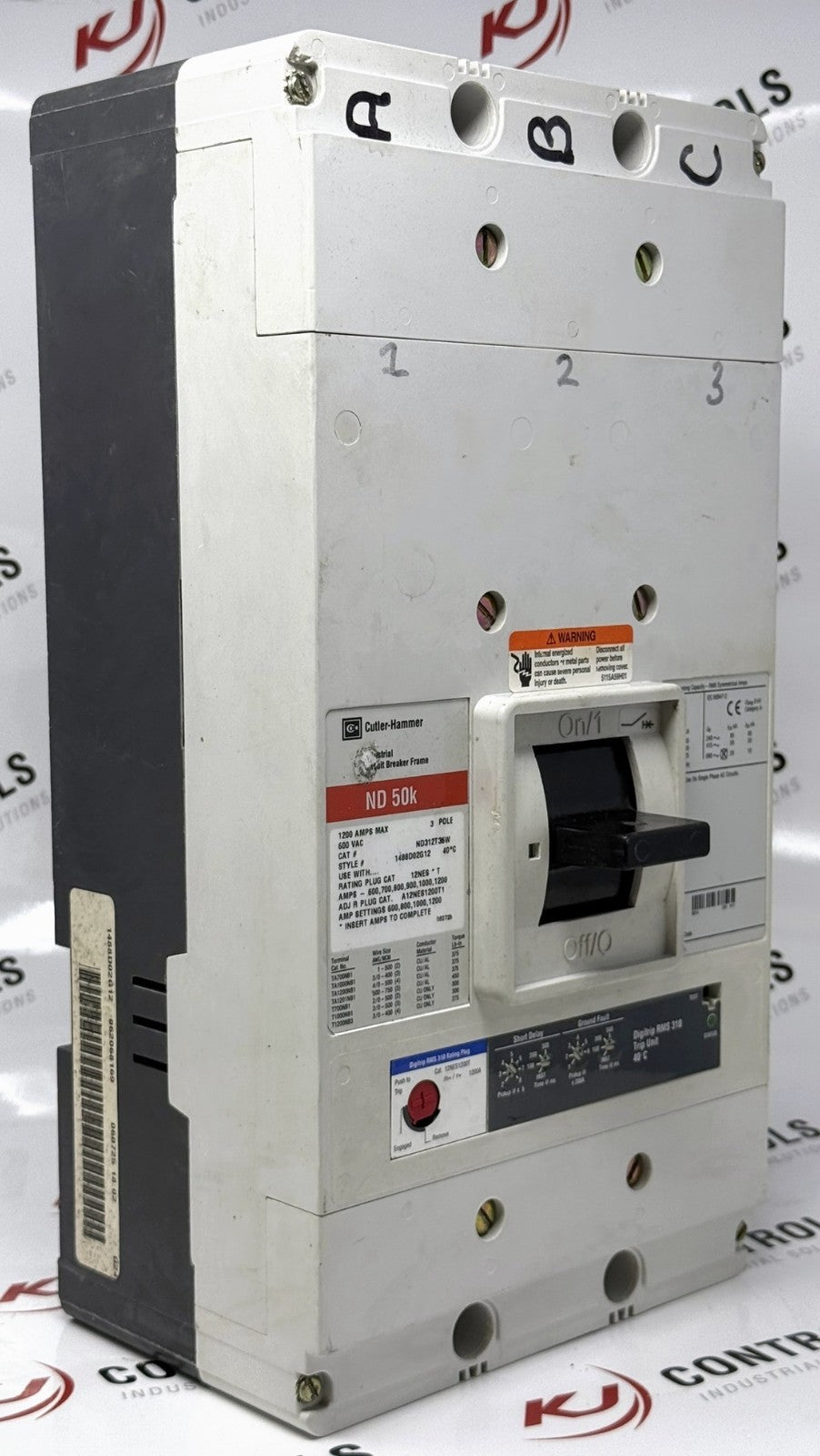 Eaton Cutler-Hammer ND312T36W 3-Pole 1200A 600V Circuit Breaker1