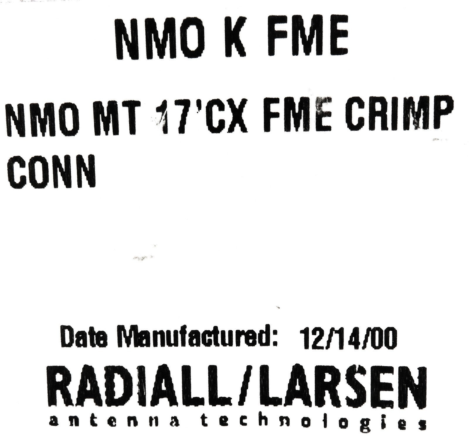 Radiall Larsen NMOKFME NMO Mount 17FT RG58A/U Cable FME Crimp Connector2