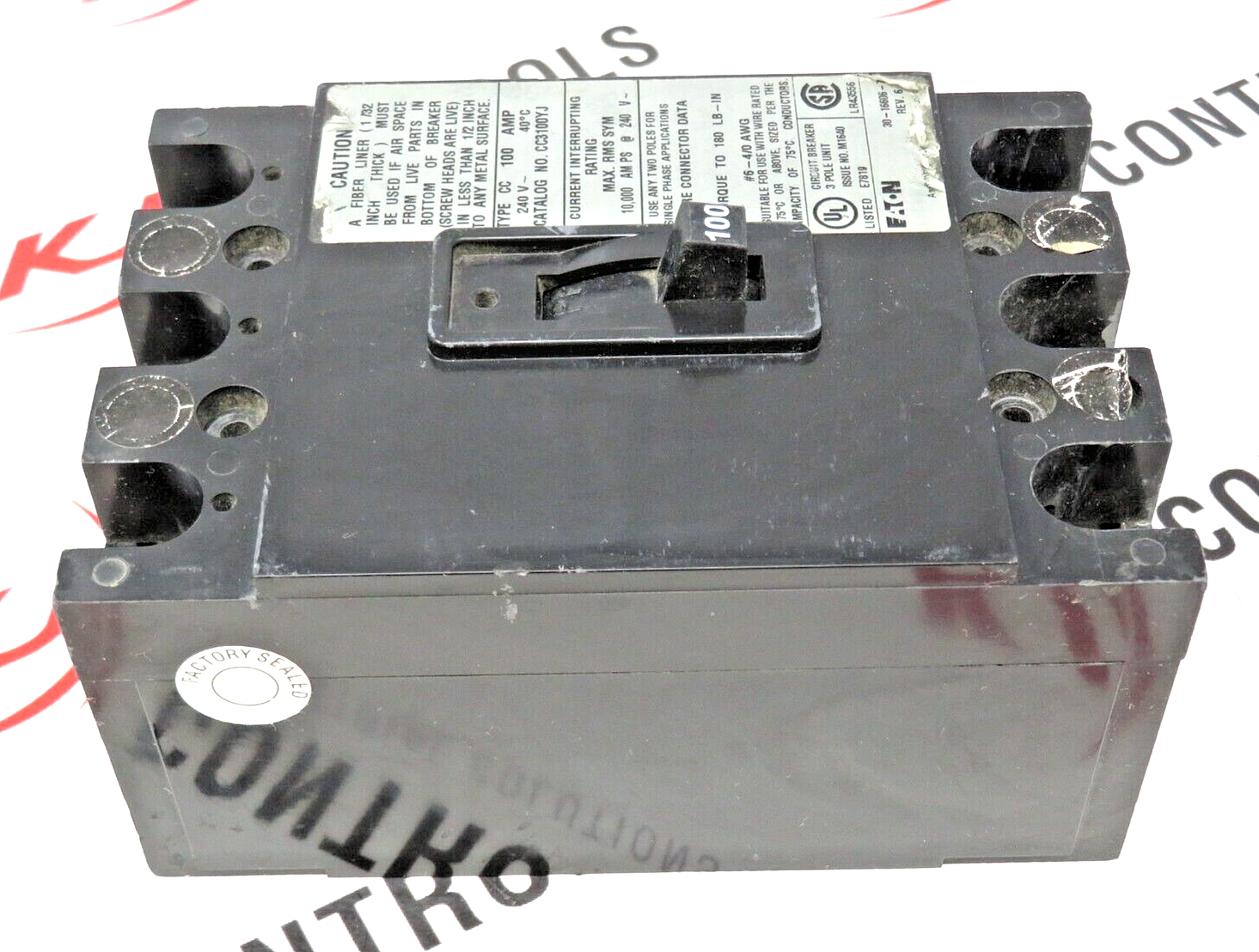 Eaton CC3100YJ 100A 3-Pole 240V 10kAIC Circuit Breaker