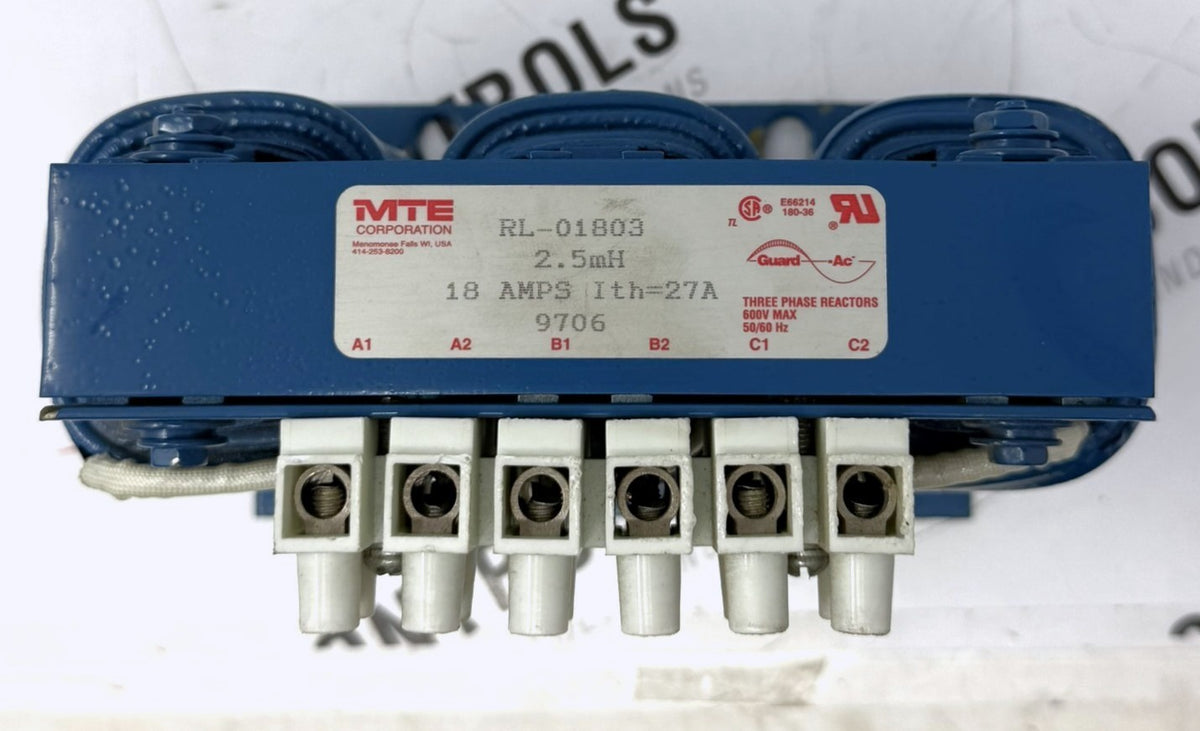 MTE RL-01803 3-Phase Line/Load Reactor 18A 2.5mH1