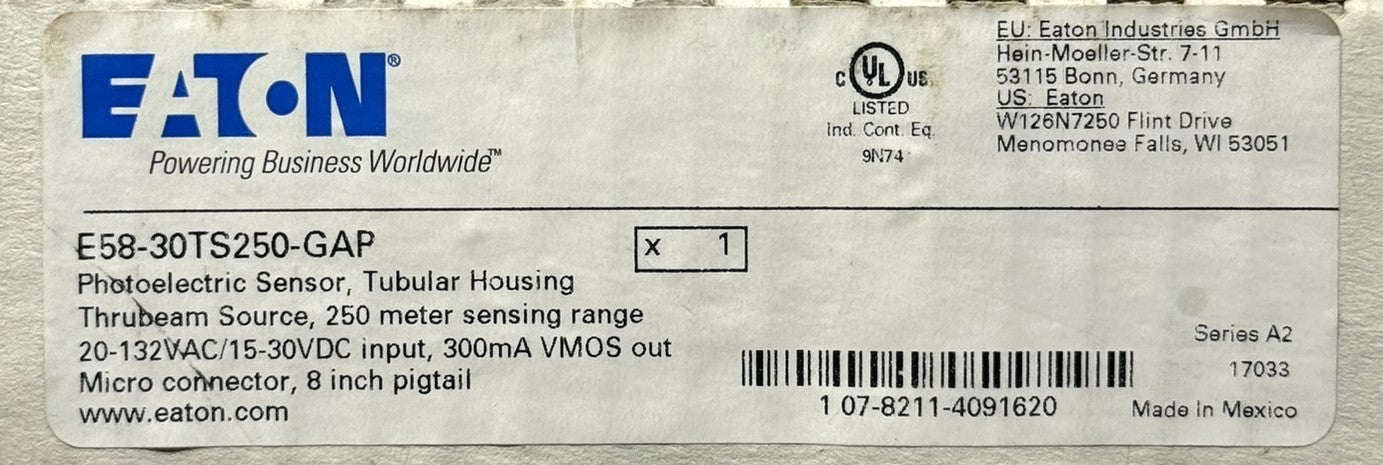 Eaton E58-30TS250-GAP Photoelectric Through Beam Source2
