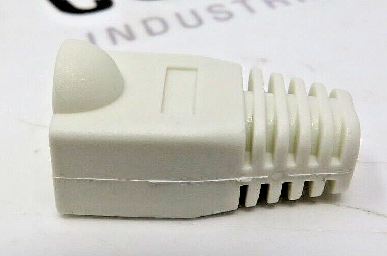 C645WT RJ45 Strain Relief Boot WH Cat5e / Cat6 End Cap Ethernet Cable Plug Cover