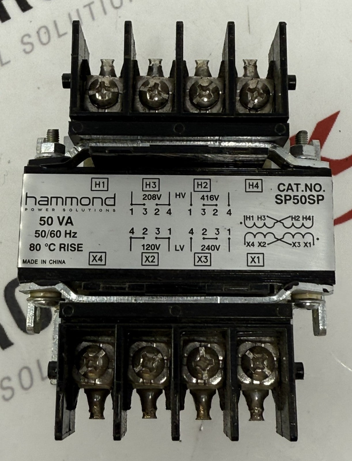 Hammond Power Solutions SP50SP Control Transformer 50VA 208/416V 120/240V0