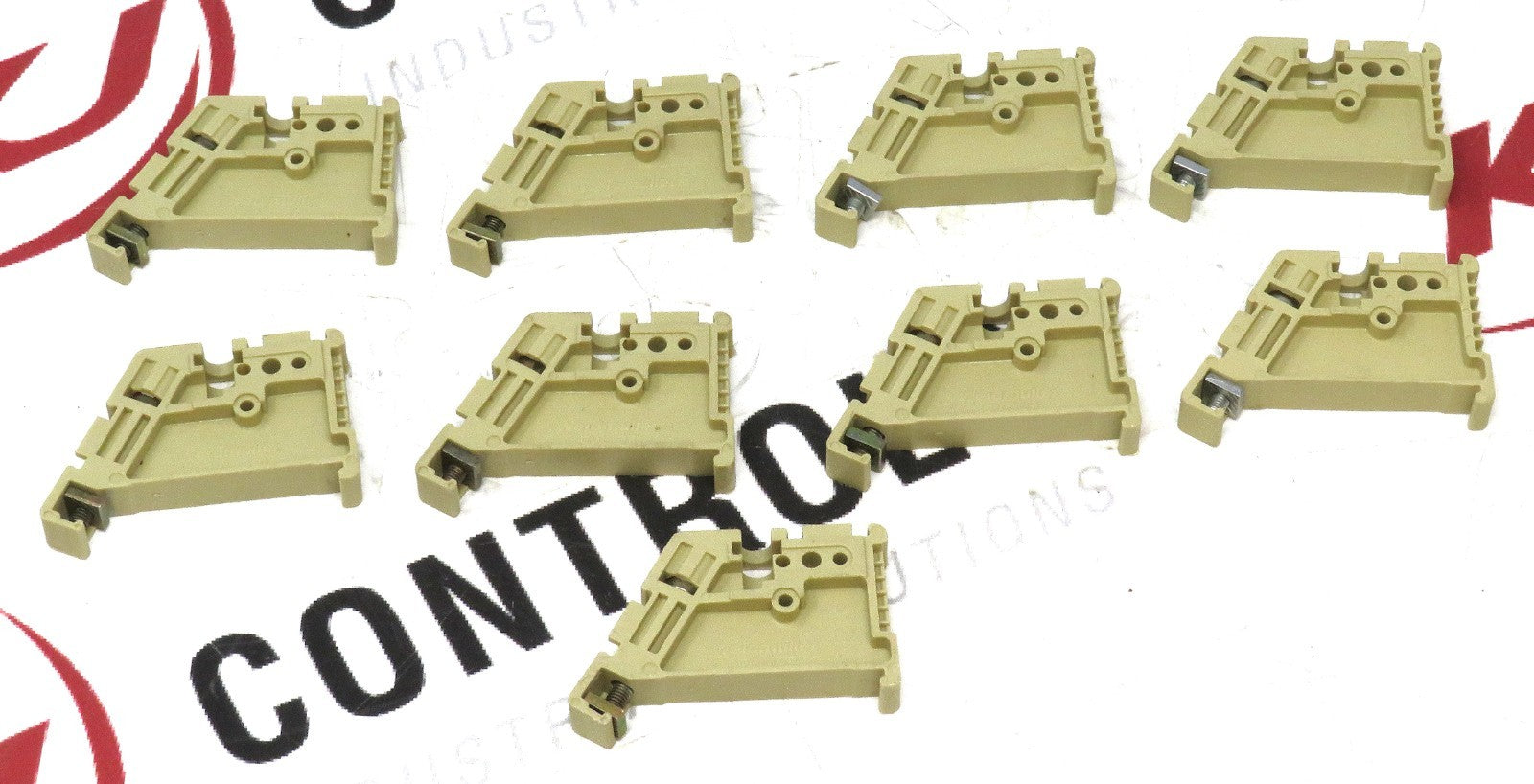 Weidmüller EW 35 DIN Rail End Bracket Stopper Beige – Lot of 90