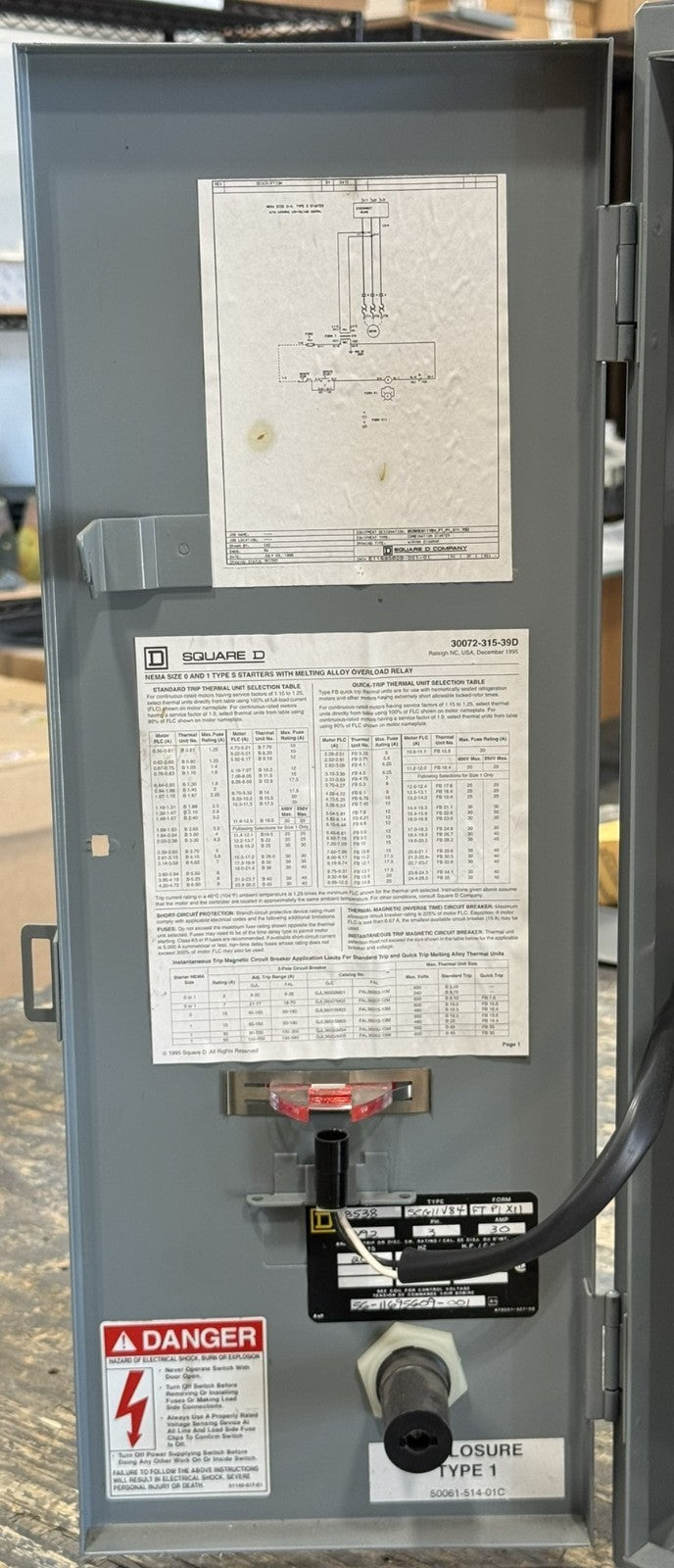 Square D 8538SCG11V84FTP1X11 Size 1 Combination Motor Starter 30A 208V4