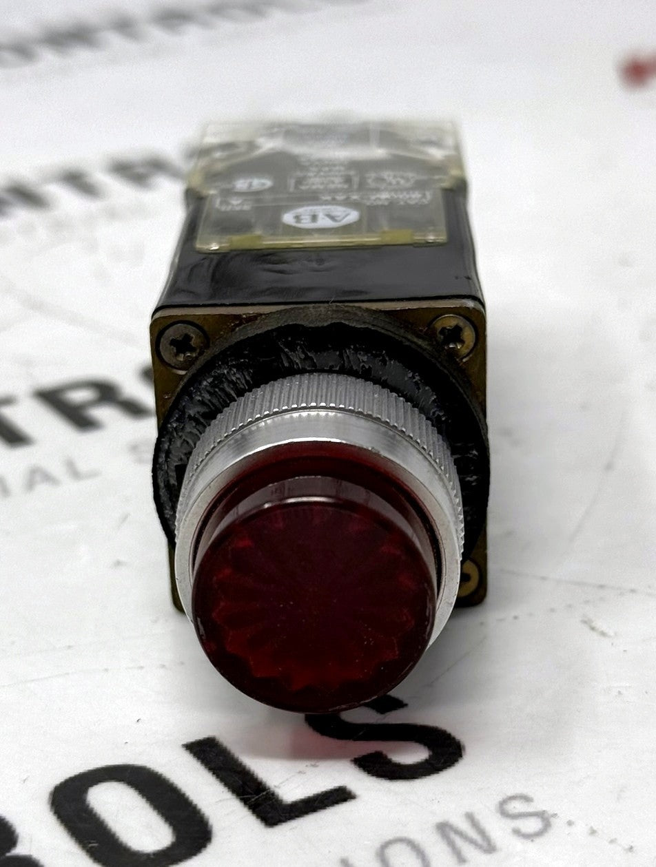 Allen-Bradley 800MR-PT16K 22.5mm Push-to-Test Red Pilot Light1