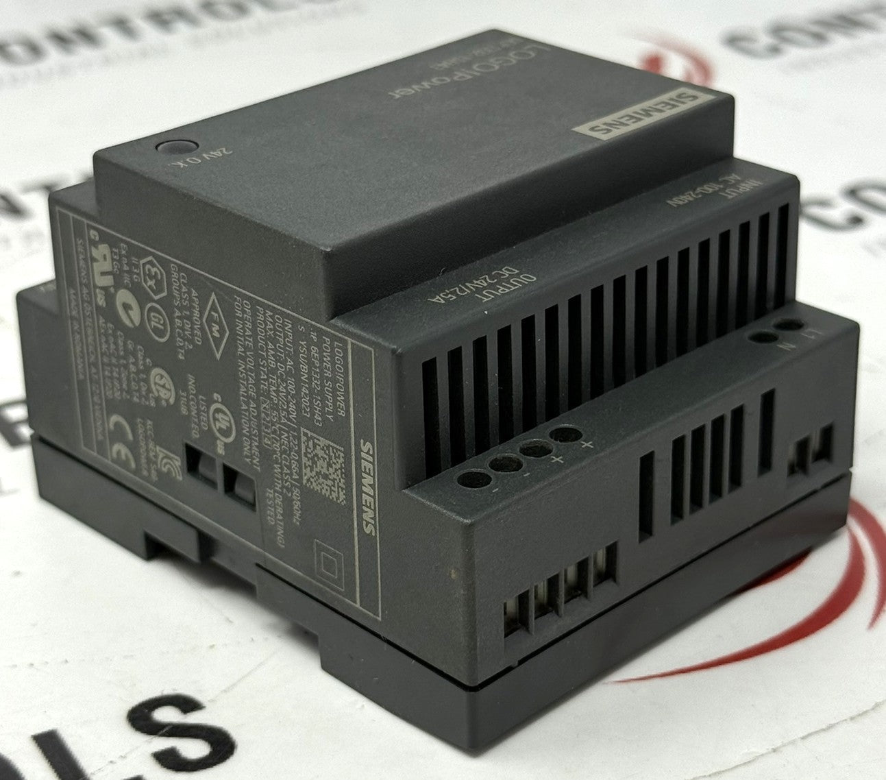 Siemens 6EP1332-1SH43 LOGO! 24VDC 2.5A 60W DIN Rail Power Supply3