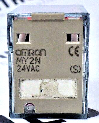 Omron MY2N-24VAC-S 8-Pin DPDT 10A Relay 24V AC with LED and Mechanical Indicator