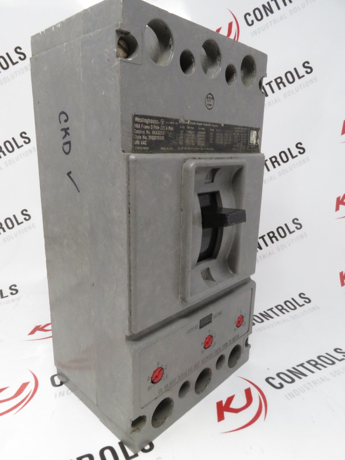Eaton Westinghouse HKA3225F 3P 125A Trip 600V MCCB 2602D86G06 HKA Frame USA3