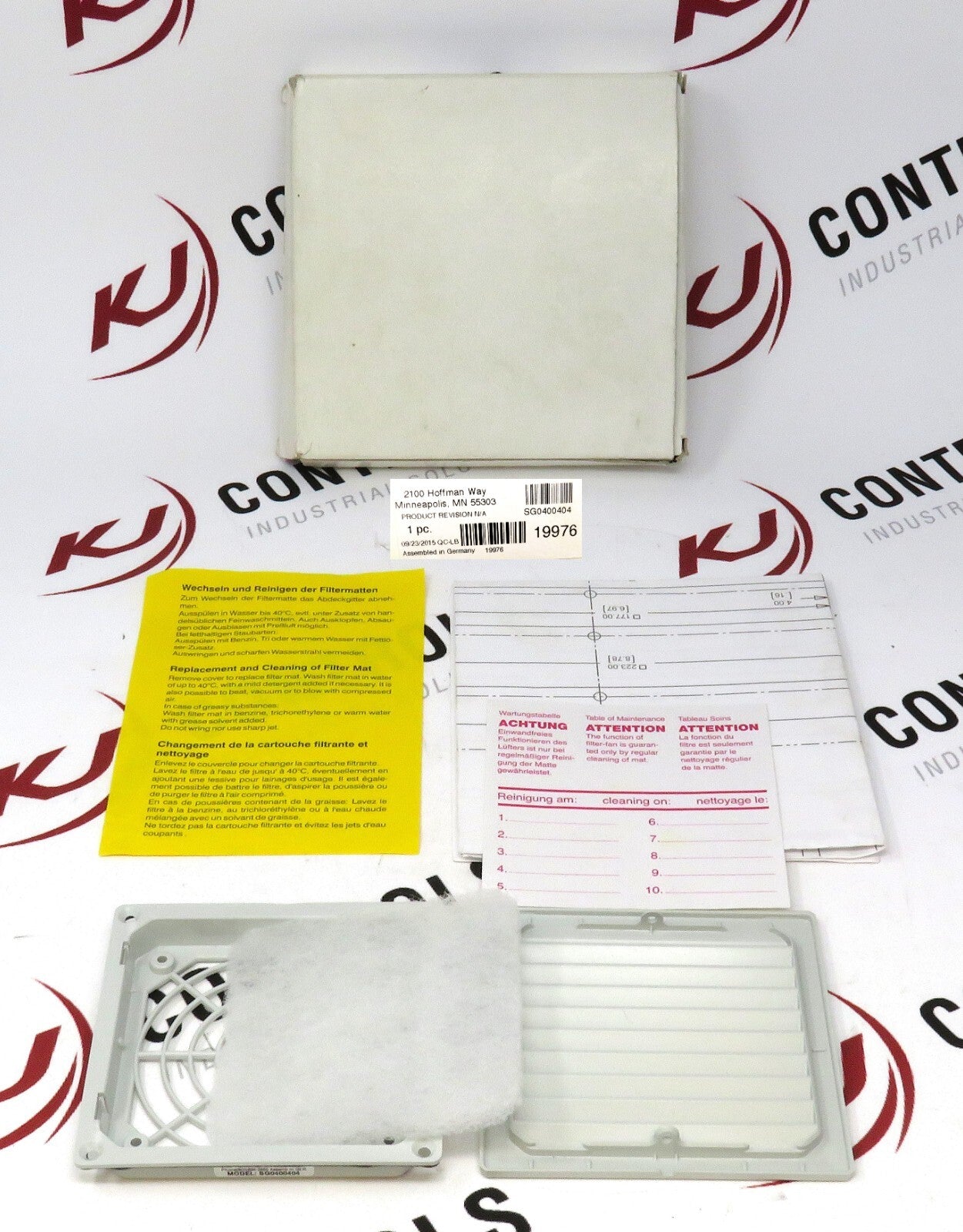 Nvent Hoffman SG0400404 4" Exhaust Grille Kit IP54 w/ Filter & Template3
