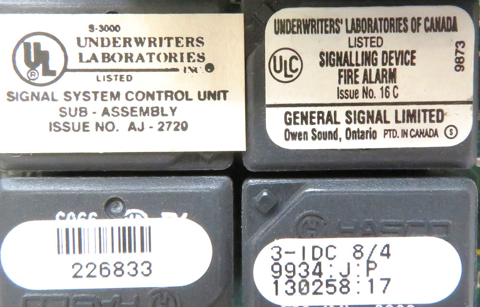 Edwards 3-IDC8/4 Fire Alarm Initiating Device Circuit Module, 8 Inputs, Class B3