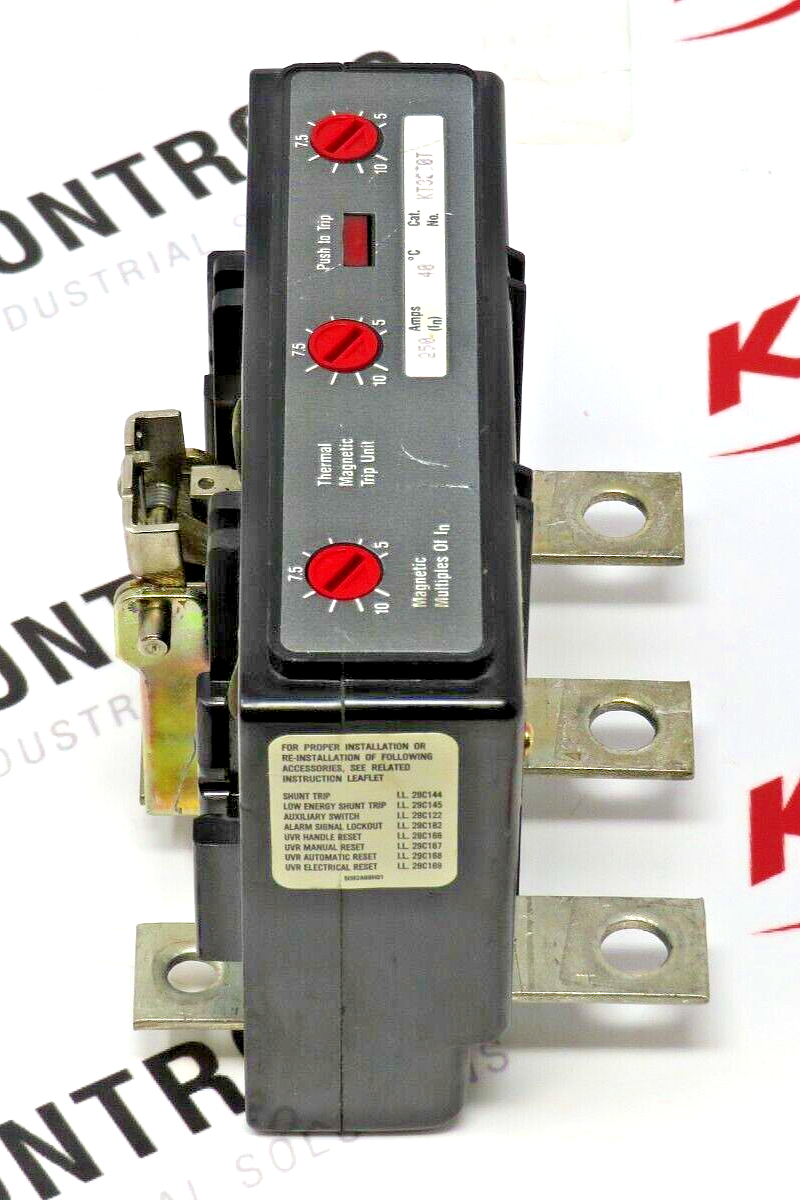 Westinghouse KT3250T 250A Thermal Magnetic Circuit Breaker Accessory Trip Unit