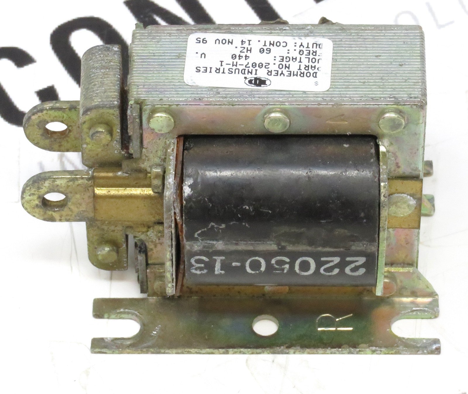 Dormeyer 2007-M-1 Laminated Solenoid Coil 440V 60Hz Continuous Duty2