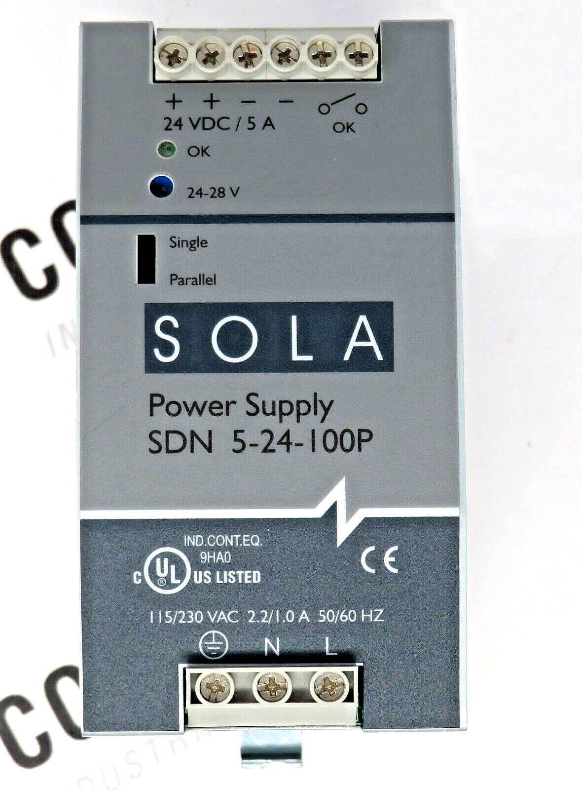 Emerson Sola SDN 5-24-100P 24VDC 5A DIN Power Supply