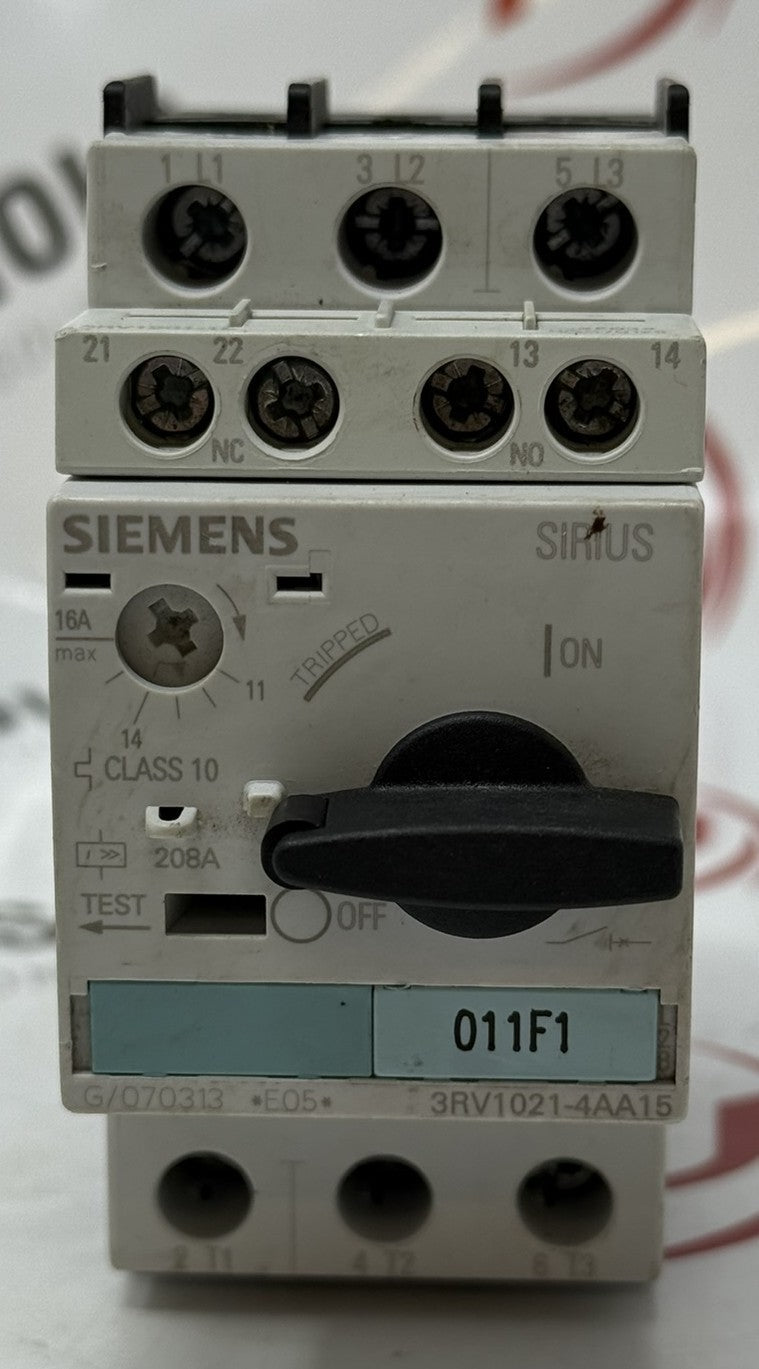 Siemens 3RV1021-4AA15 Motor Protection Circuit Breaker 11-16A1