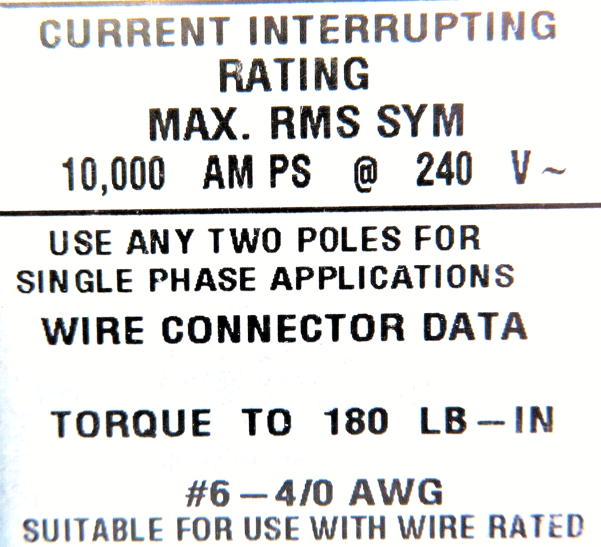 Eaton CC3100YJ 100A 3-Pole 240V 10kAIC Circuit Breaker