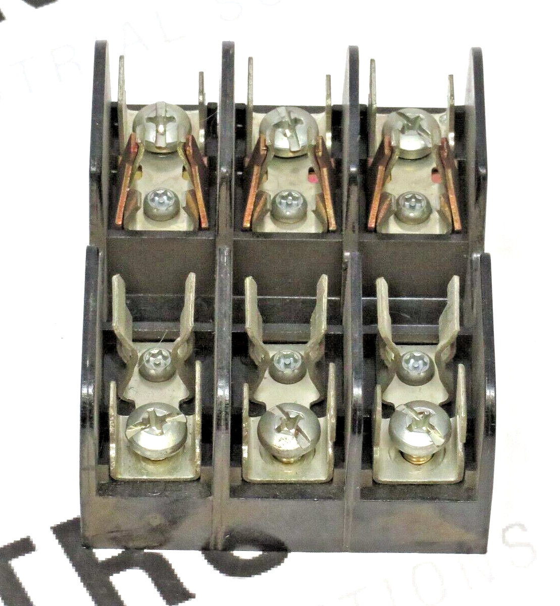 Mersen Gould Shawmut 30313R 3-Pole 30A 600V Class CC Fuse Block w/ Screw Connect