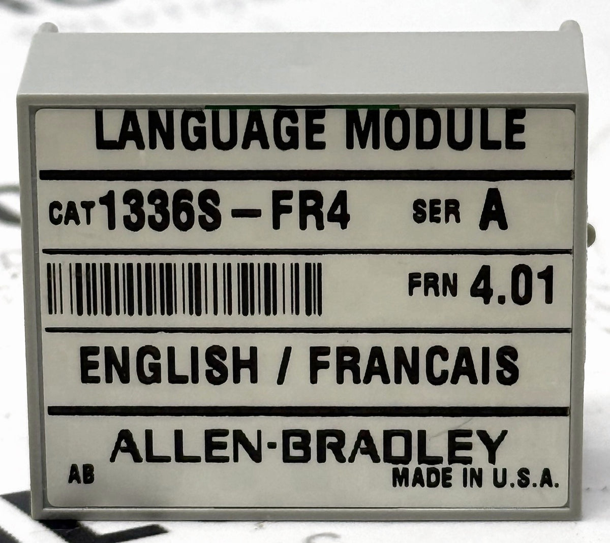 Allen-Bradley 1336S-FR4 1336 PLUS English/French Language Module V4.010