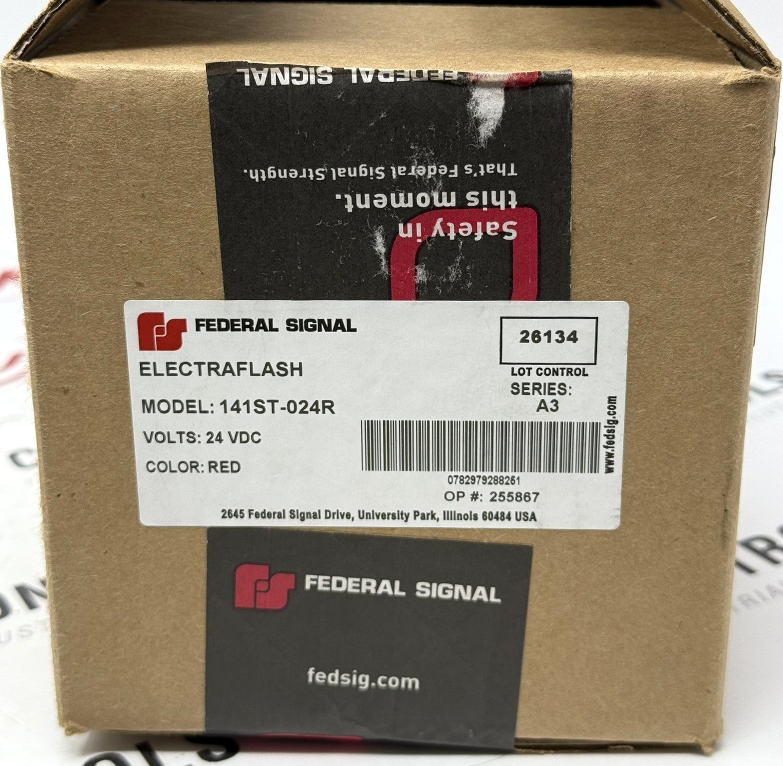 Federal Signal 141ST-024R Red Electraflash Strobe Light 24VDC0