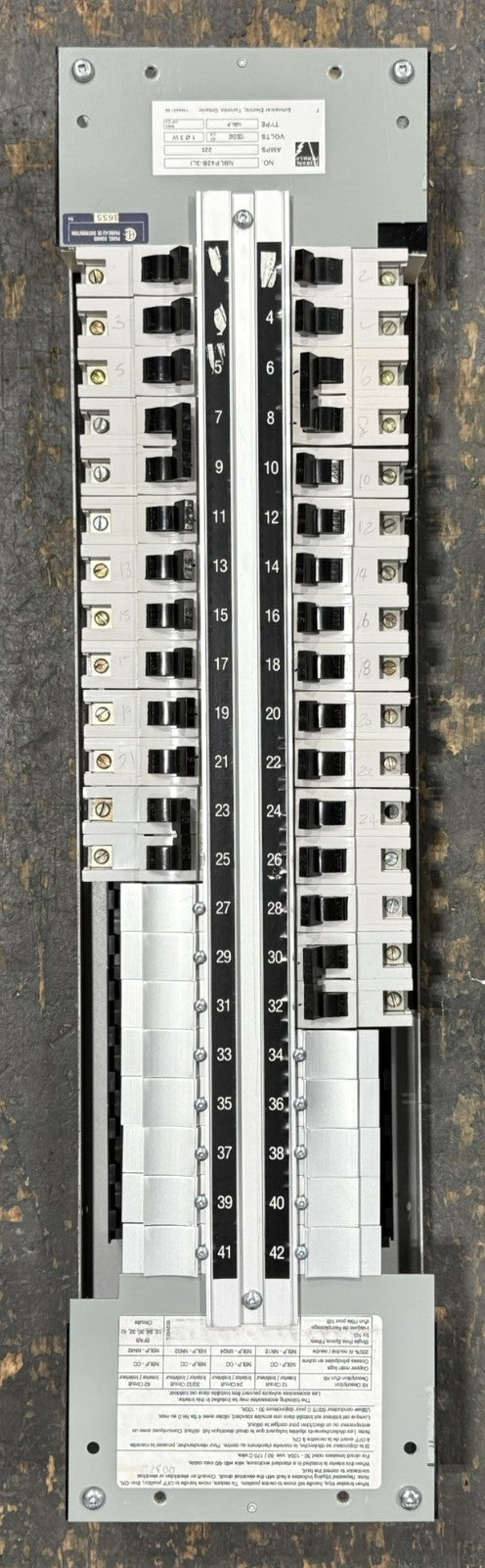 Federal Pioneer NBLP42B-3LI 225A 120/240V 42-Circuit Panelboard2