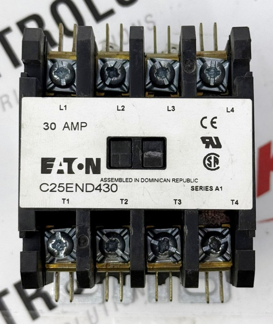 Eaton C25END430 4-Pole 30A Definite Purpose Contactor 120VAC Coil1