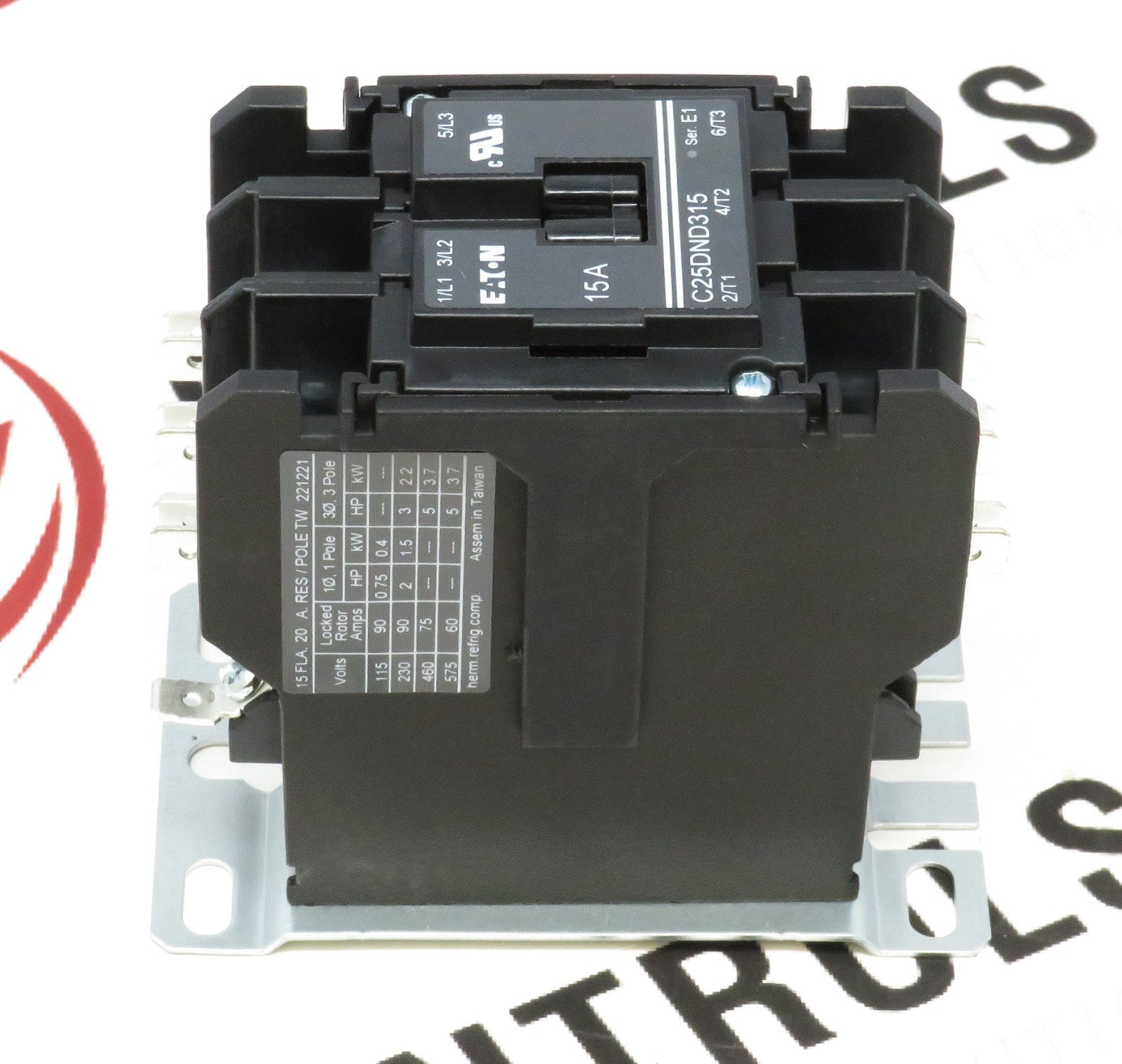 Eaton C25DND315A Definite Purpose Contactor 3-Pole 15A 120V Coil2