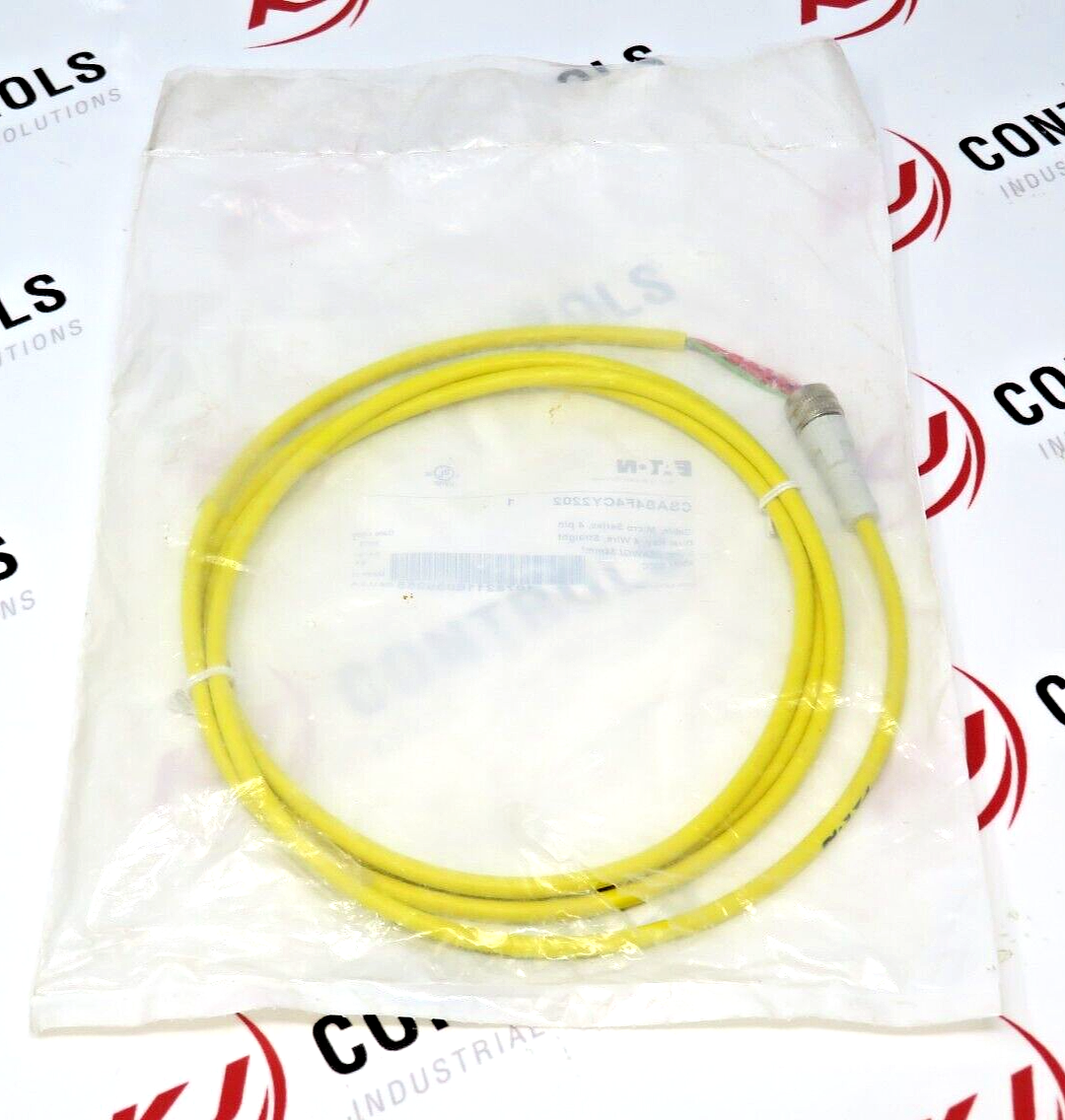 Eaton CSAS4F4CY2202 Micro Series, 4 Pin, Dual Key, 4 Wire, 2.0m, 22AWG Cable