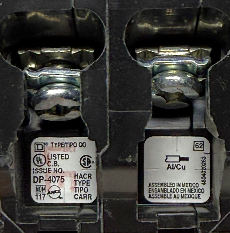 Square D QO215 2-Pole 15A 120/240VAC Plug-In Circuit Breaker5