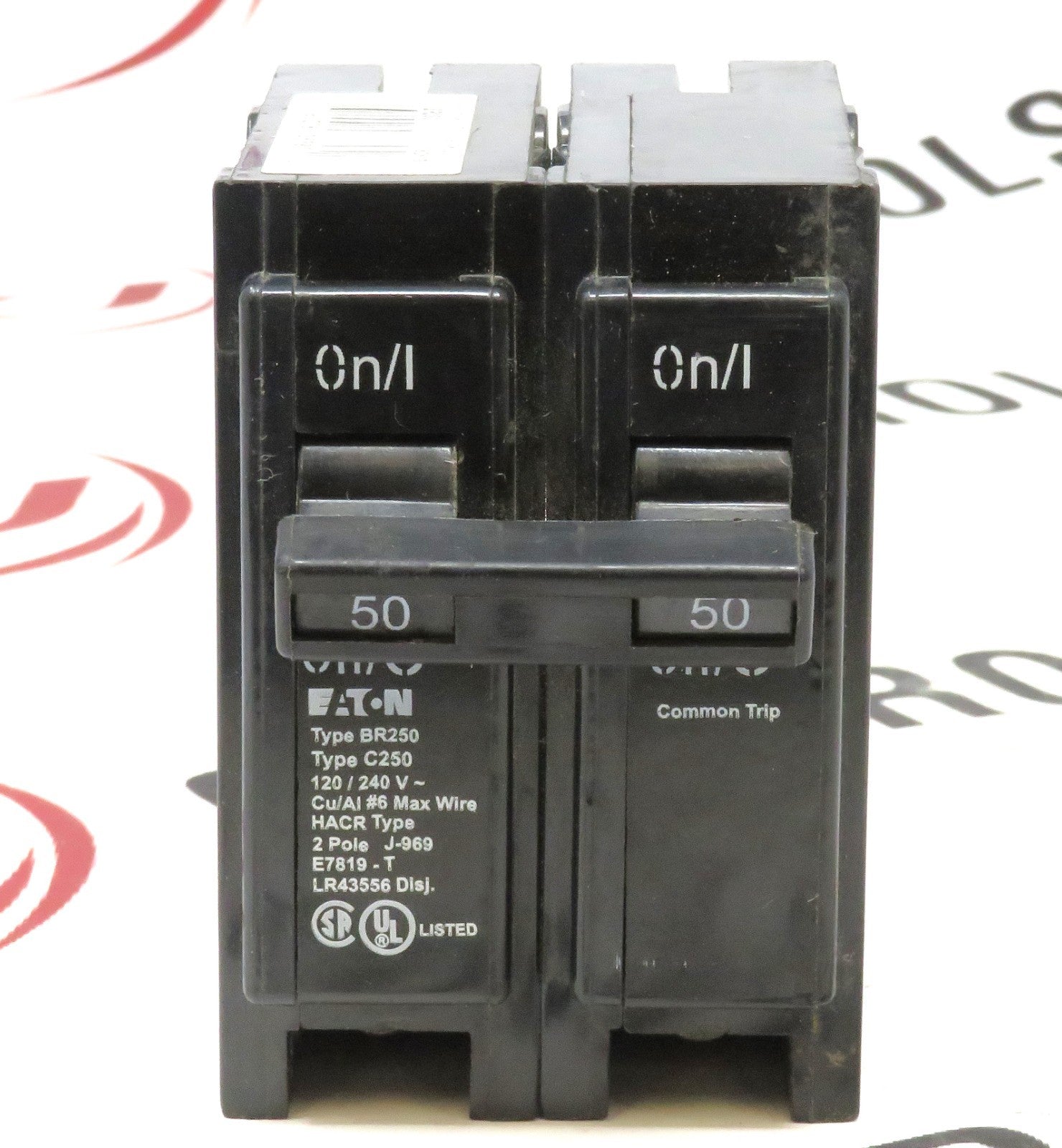 Eaton BR250 2 Pole 50A Circuit Breaker 120/240V Type BR 10kA HACR UL0