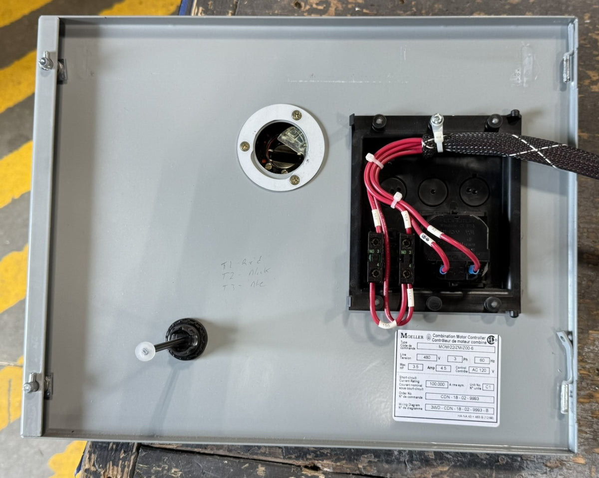 Moeller MOM/22/ZM/Z00-6 Combination Motor Controller MCC Bucket 3.5HP 480V4