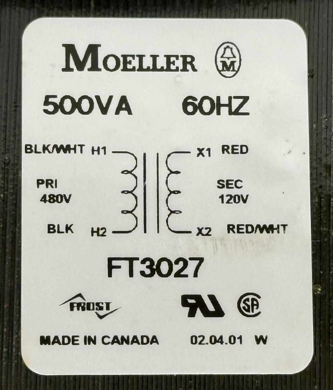 Moeller FT3027 3-Phase 5VA Current Transformer 600:5A5