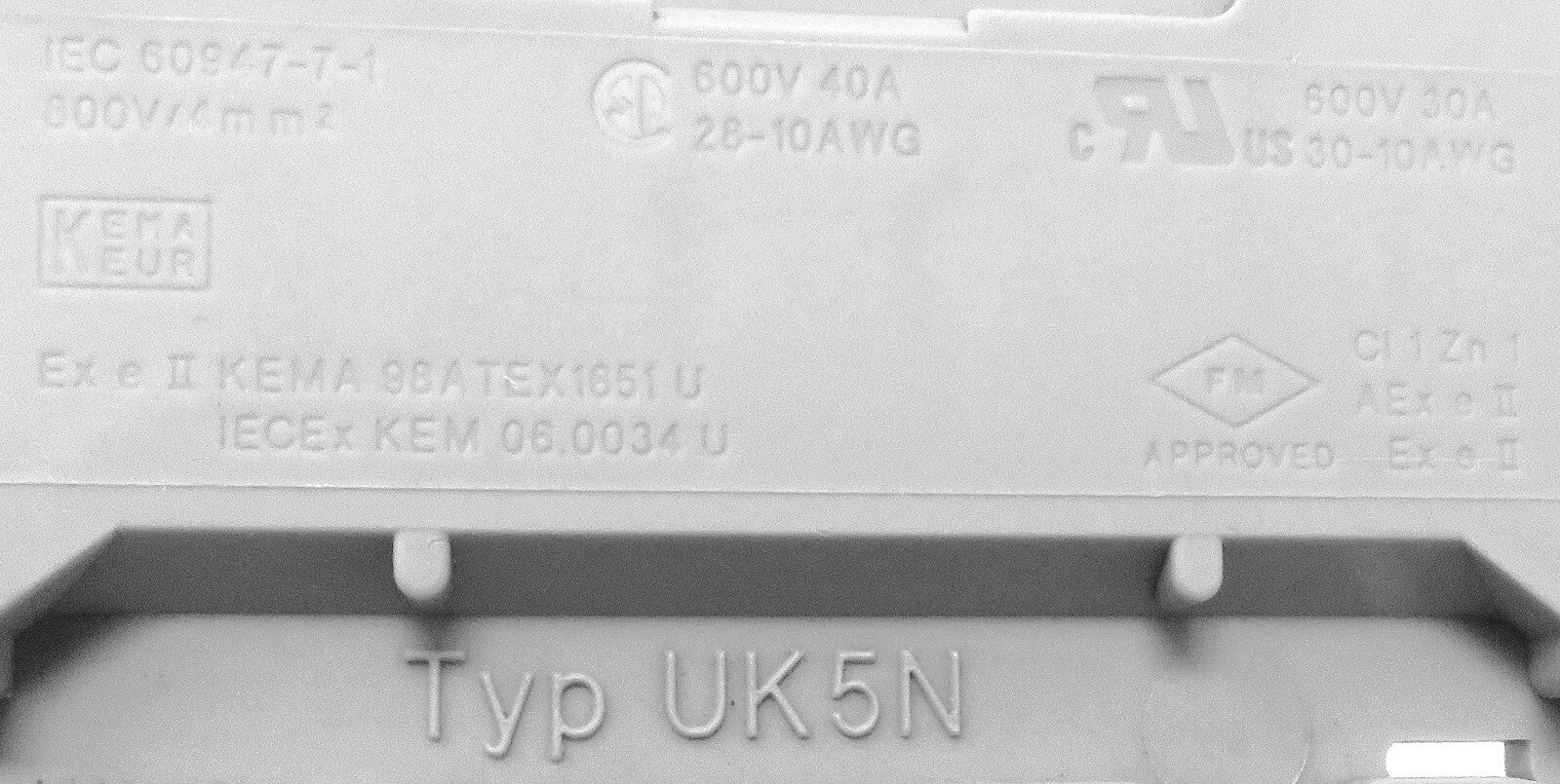 Phoenix Contact UK5N Terminal Block Screw 800V 32A Gray (Lot of 31)3