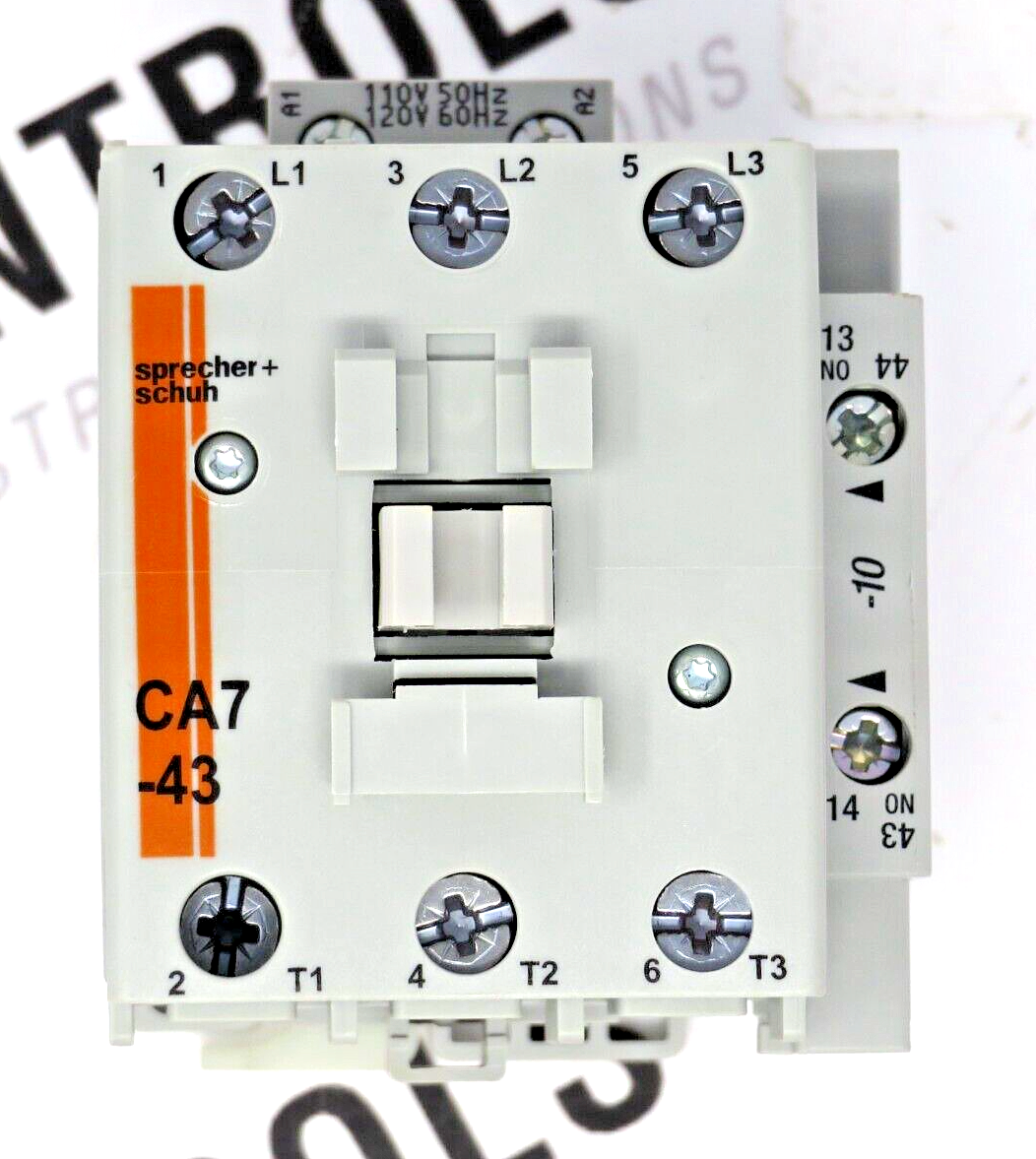 Sprecher + Schuh CA7-43-10-120 43A 3-Pole 120 VAC 60HZ 1NO IEC Contactor