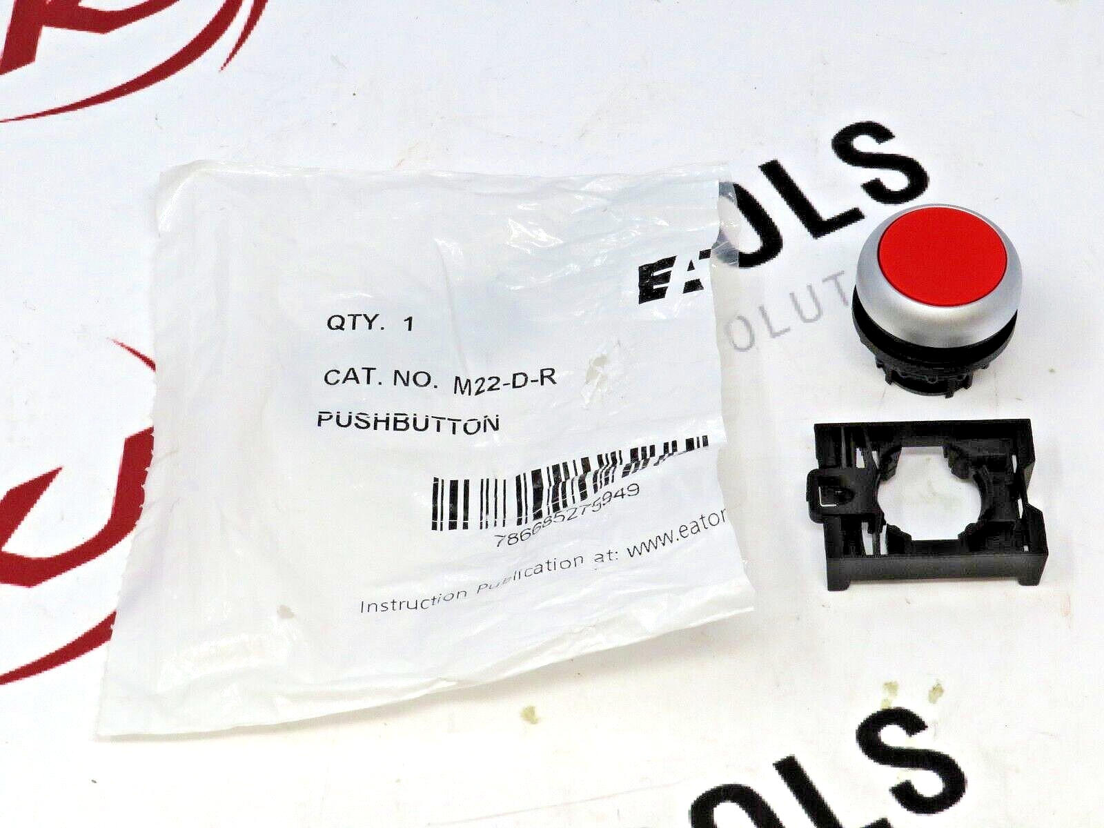 Eaton M22-D-R Red Flush Pushbutton Non-Illuminated Momentary 22.5mm RMQ-Titan