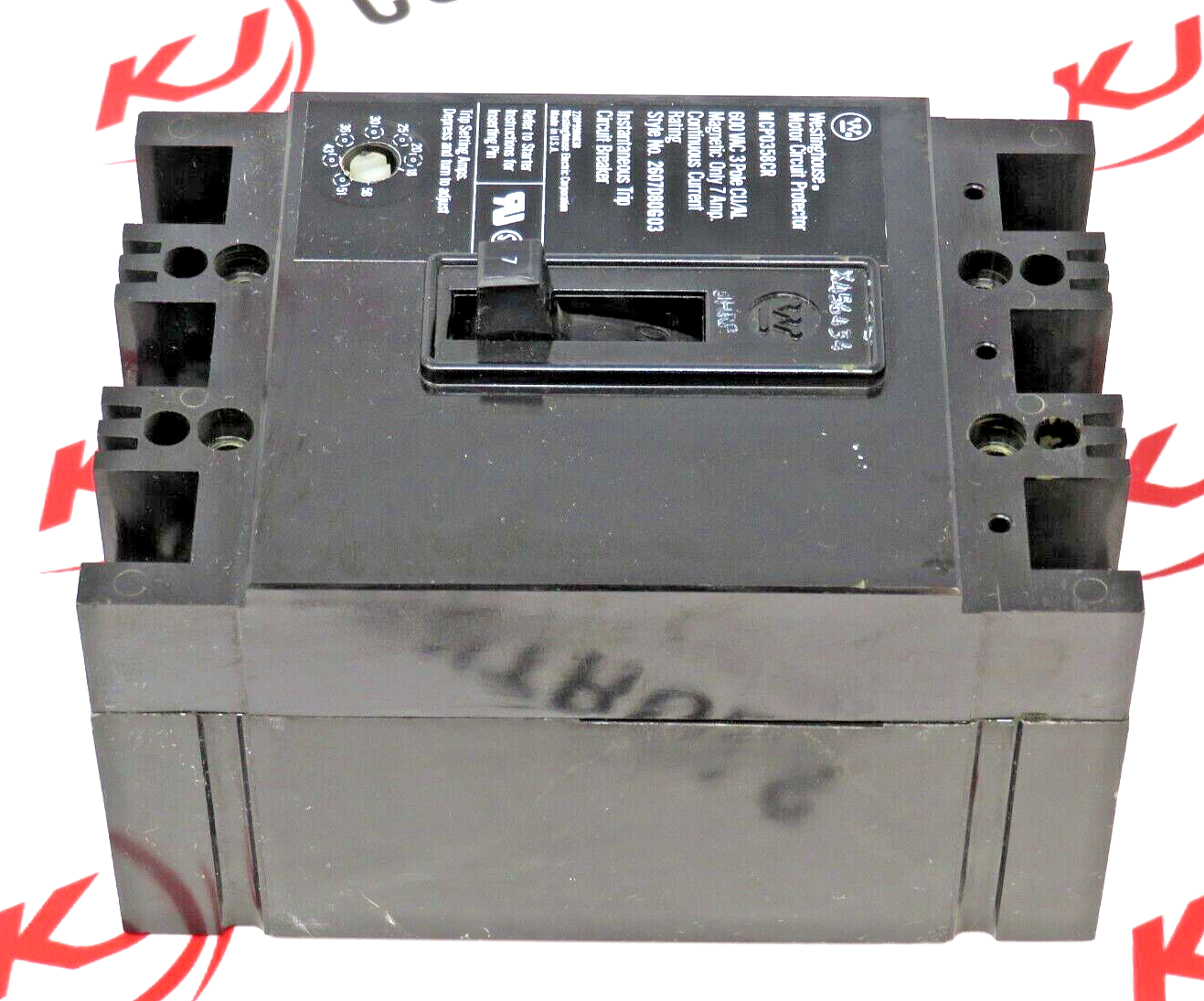 Westinghouse MCP0358CR 7A 600VAC 3-Pole (MCP) Motor Circuit Protector