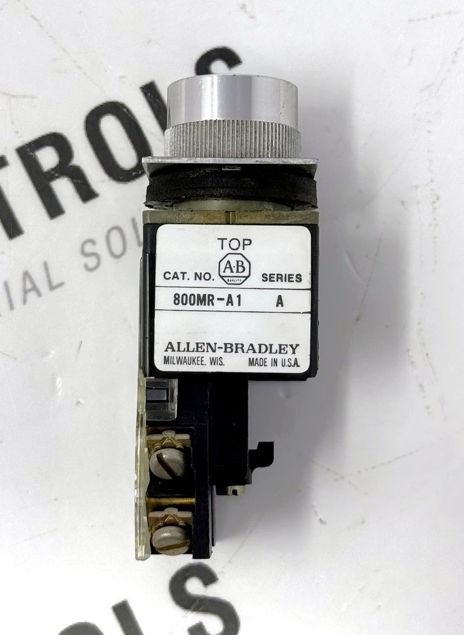 Allen-Bradley 800MR-A1 22.5mm Green Flush Momentary Pushbutton Operator0
