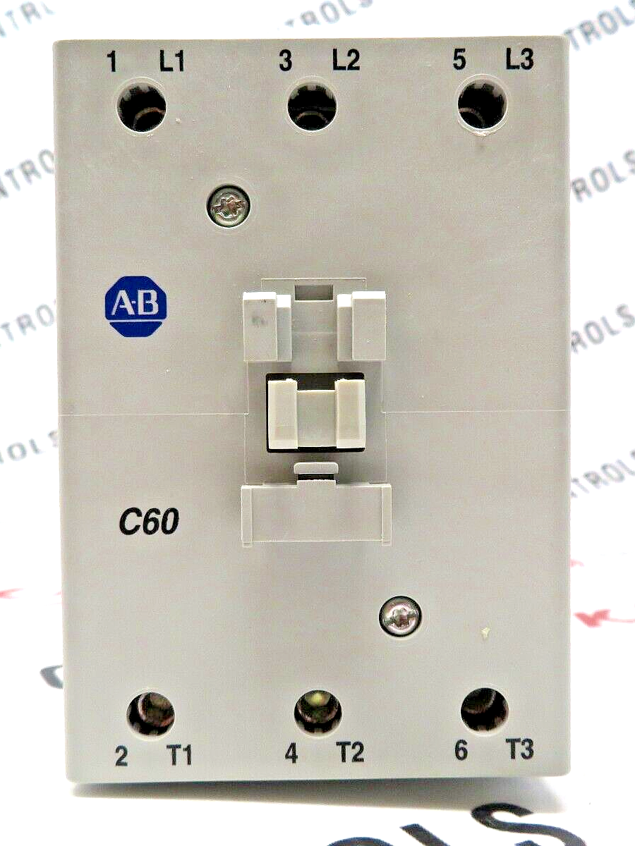 Allen-Bradley 100-C60D10 120VAC/60HZ 3-Pole 60A IEC DIN Mount Contactor