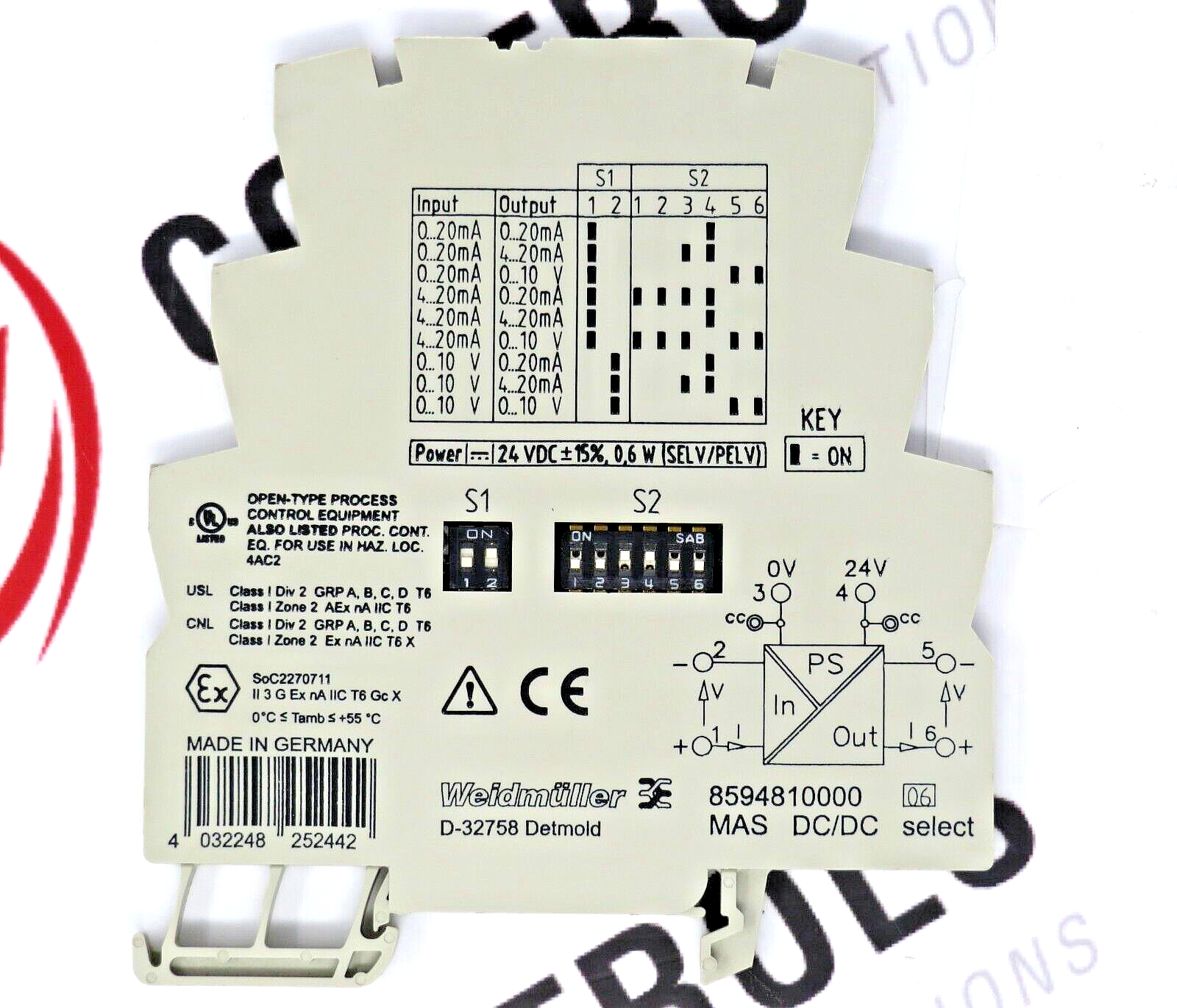 Weidmuller MAS-DC/DC-SELECT 8594810000 24VDC Signal Converter