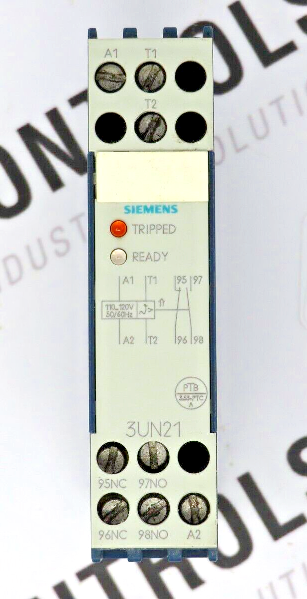 Siemens 3UN2-100-0AF7 Thermistor Motor Protection Relay, 110/120VAC, 6A