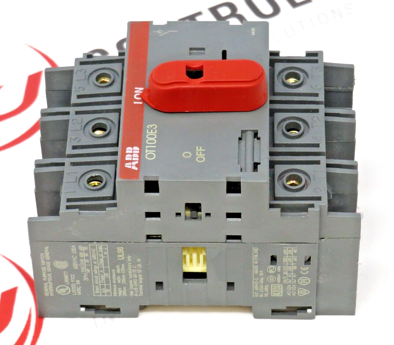 ABB-Asea Brown Boveri OT100E3 100A 600VAC Disconnect Switch