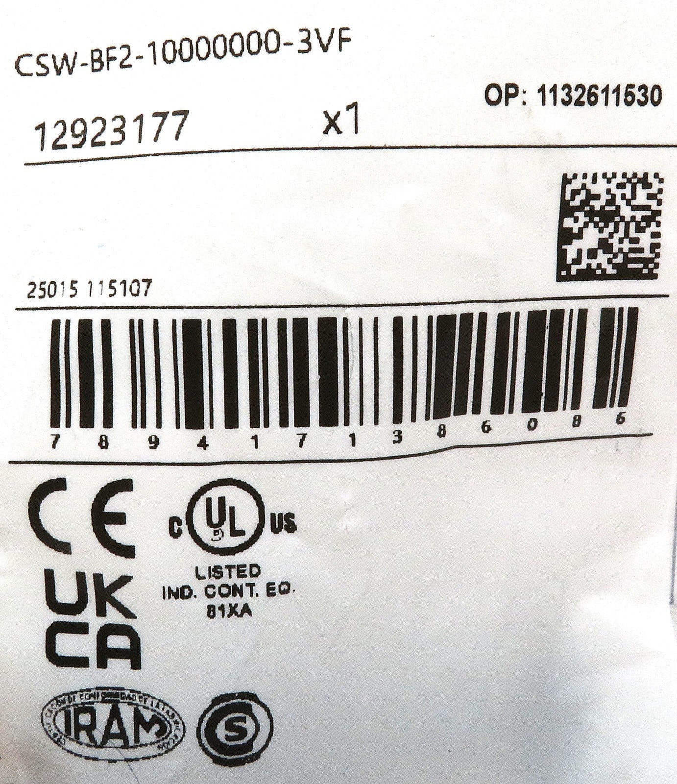 WEG CSW-BF2-10000000-3VF Green 22mm Flush Momentary Pushbutton NO Contact2