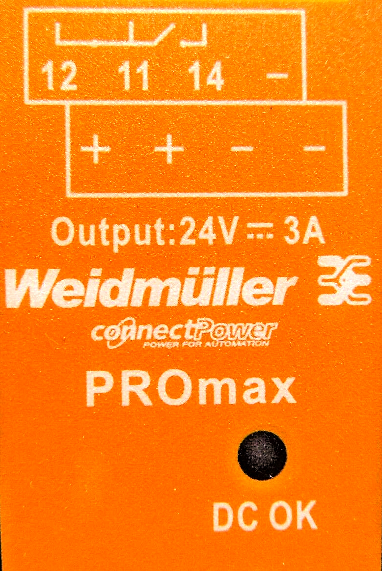 Weidmüller 1478110000 PRO MAX 120W 24V DC  5 AMP Power Supply Unit