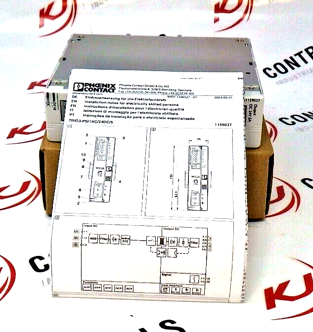 Phoenix Contact TRIO3-PS/1AC/24DC/5 Power Supply, 24V DC, 5A, DIN Rail Mount