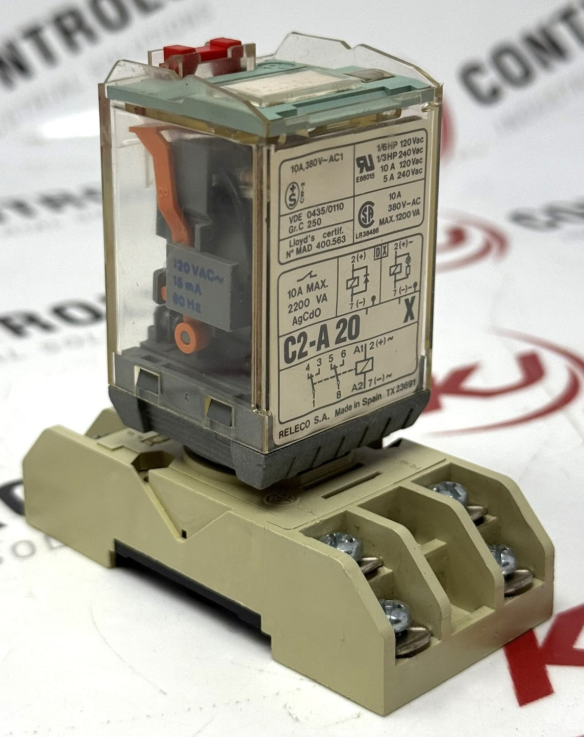 Releco C2-A20 8-Pin Plug-In Relay 10A 120VAC Coil w/ Socket2