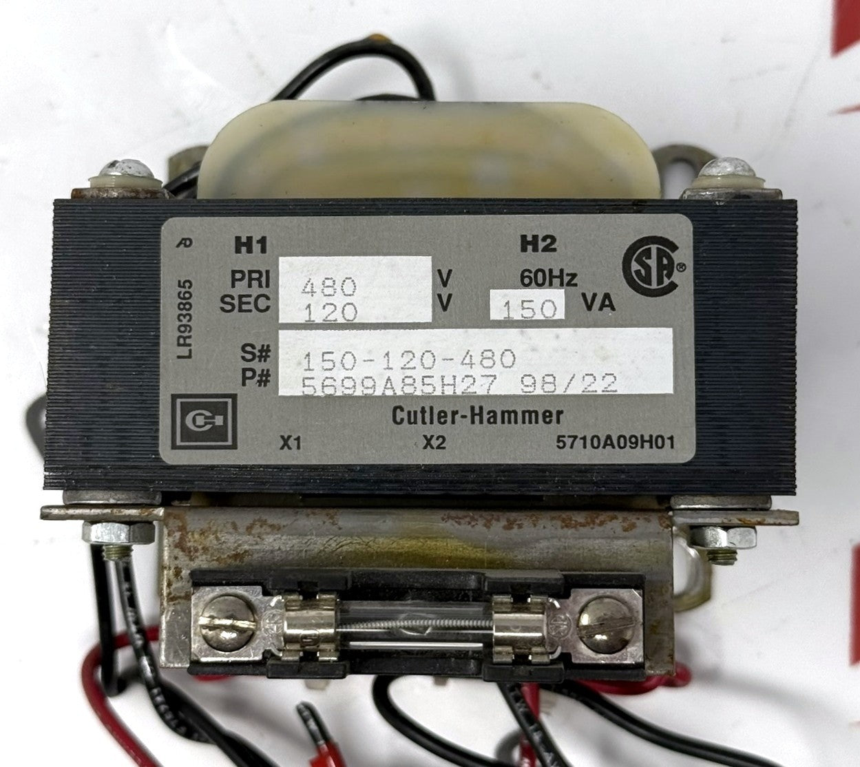Cutler-Hammer 5699A85H27 150VA Control Transformer 480V/120V0