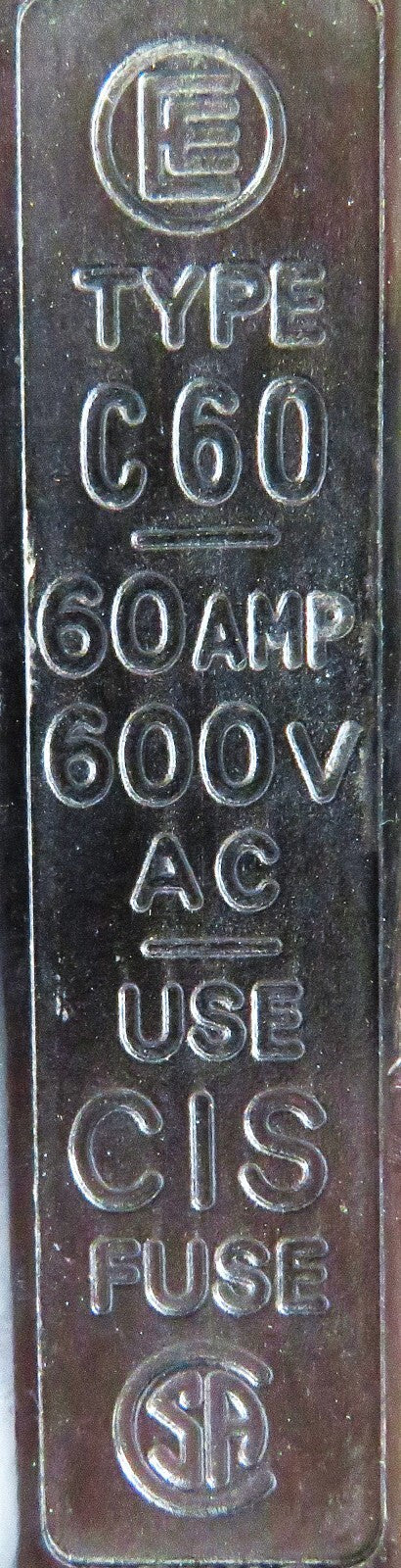 English Electric C60 60A 600VAC Fuse Holder for CIS Fuses3