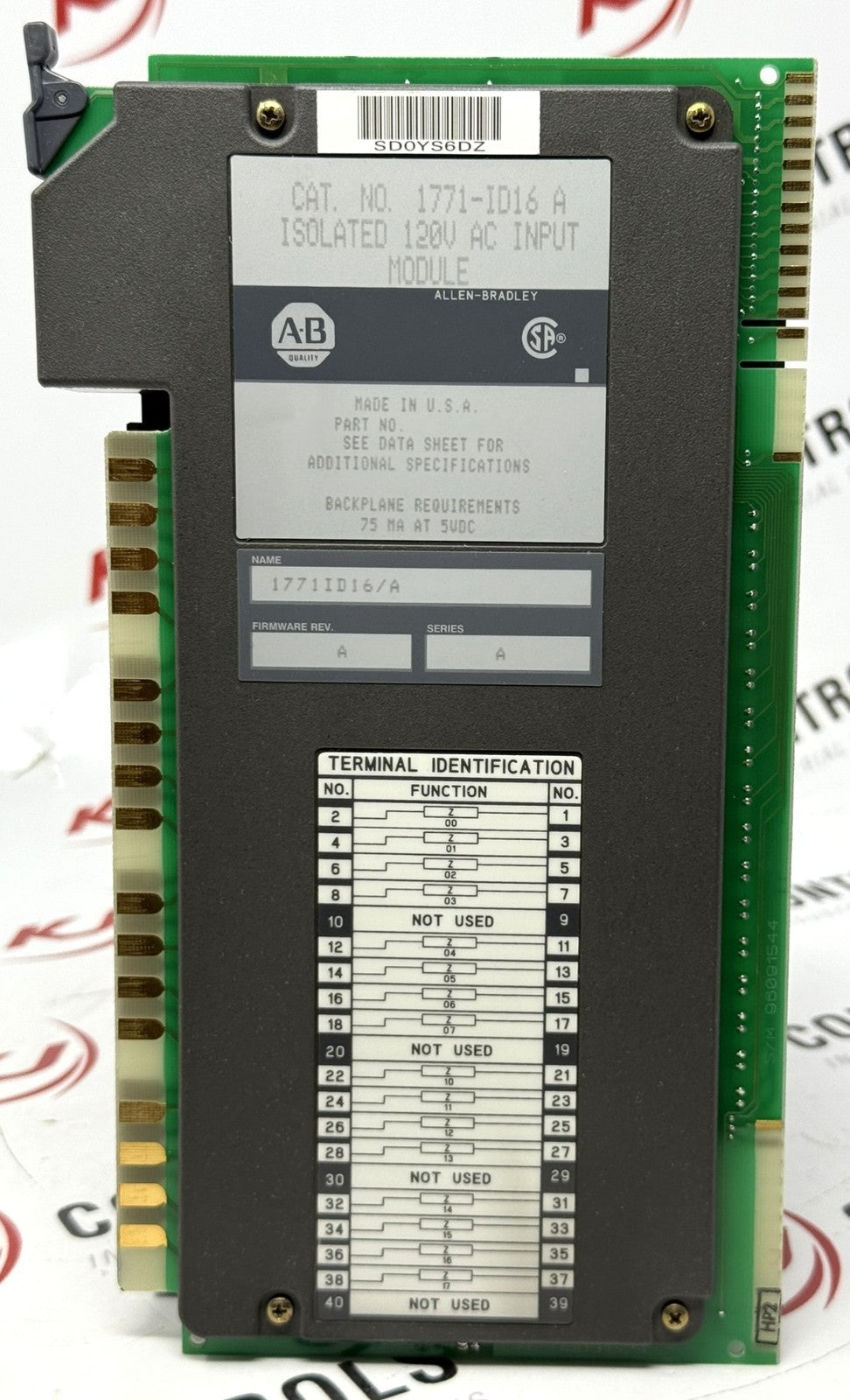 Allen-Bradley 1771-ID16 PLC-5 16-Point Isolated 120VAC/DC Input Module1